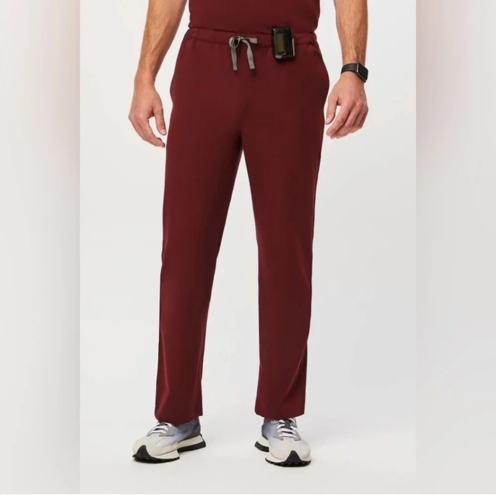 Figs Burgundy Men's Pisco Basic Scrub Pants NWT